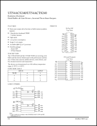 Click here to download UT54ACS240 Datasheet