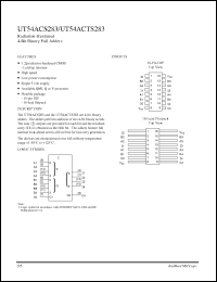 Click here to download UT54ACTS283 Datasheet