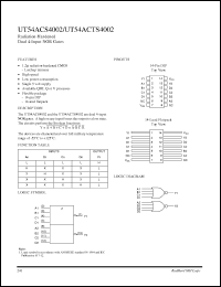 Click here to download UT54ACTS4002 Datasheet