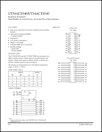 Click here to download UT54ACTS540 Datasheet