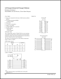 Click here to download UT54ACTS541 Datasheet