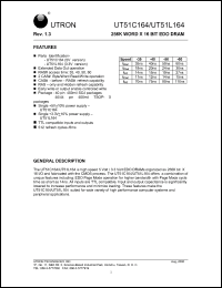 Click here to download UT51L164JC-40 Datasheet