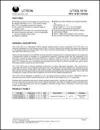 Click here to download UT52L1616MC-7 Datasheet