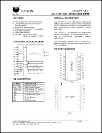 Click here to download UT61L512JC-12 Datasheet