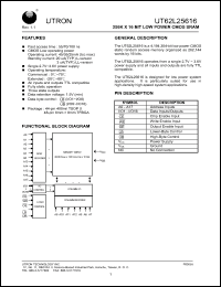 Click here to download UT62L25616BS-55L Datasheet