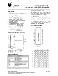 Click here to download UT62S12816BS-70LL Datasheet