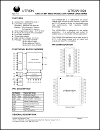 Click here to download UT62W1024SC-70LL Datasheet