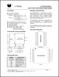 Click here to download UT62W256CLS-70L Datasheet