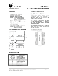 Click here to download UT62L64CPC-35 Datasheet