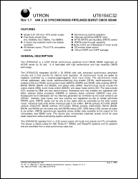 Click here to download UT6164C32Q-6 Datasheet