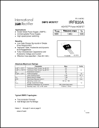 Click here to download IRF830 Datasheet