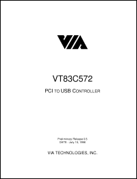 Click here to download VT83C572 Datasheet