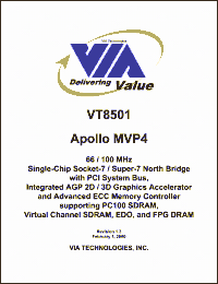 Click here to download VT8501 Datasheet