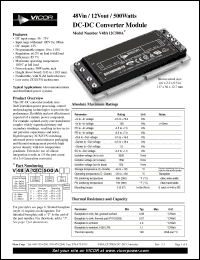 Click here to download V300B12T500A Datasheet