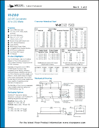 Click here to download VI-200 Datasheet