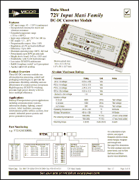 Click here to download V72A12M400BN3 Datasheet