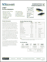 Click here to download V048F060M040 Datasheet