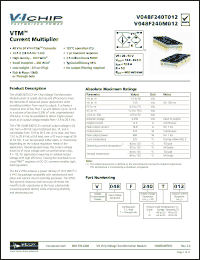 Click here to download V048T240M012 Datasheet