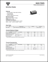 Click here to download BAS170WS-GS08 Datasheet