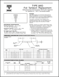 Click here to download 285D556X0015G2 Datasheet