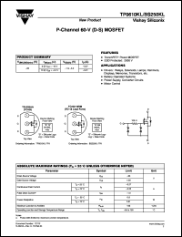 Click here to download TP0610KL Datasheet
