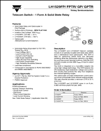 Click here to download LH1529FPTR Datasheet