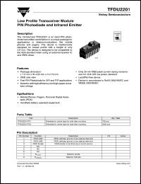 Click here to download TFDU2201 Datasheet