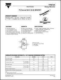 Click here to download TP0610K Datasheet