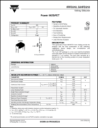 Click here to download SIHFD310 Datasheet