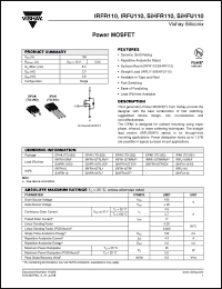 Click here to download SIHFR110TL-E3 Datasheet