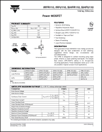 Click here to download IRFU110PBF Datasheet