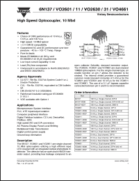 Click here to download VO2601-X006 Datasheet