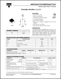 Click here to download MBRD650CTTRLPBF Datasheet