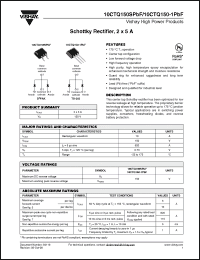 Click here to download 10CTQ150STRR Datasheet