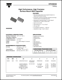 Click here to download HPC0603A100GXXT1 Datasheet