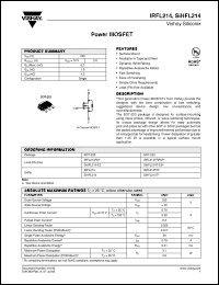 Click here to download SIHFL214T-E3 Datasheet