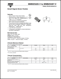 Click here to download MMBZ5260-V Datasheet