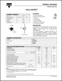 Click here to download SIHF9630 Datasheet