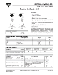 Click here to download MBR2080CT-1 Datasheet