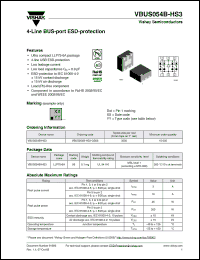Click here to download VBUS054B-HS3-GS08 Datasheet