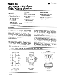 Click here to download DG402AK/883 Datasheet