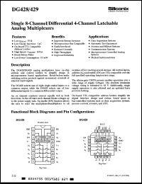 Click here to download DG428AK/883 Datasheet