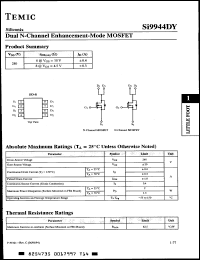 Click here to download SI9944DY Datasheet