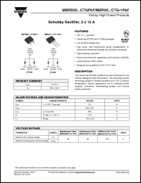 Click here to download MBR2090CTG-1TLP Datasheet