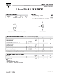 Click here to download SUM110N04-05H_08 Datasheet