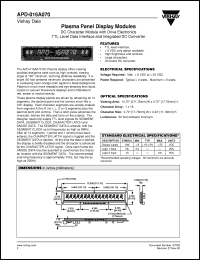 Click here to download APD-016A070 Datasheet