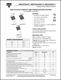 Click here to download SB20H200CT-1 Datasheet