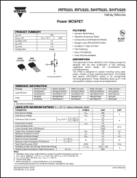 Click here to download SIHFR220TL-E3 Datasheet
