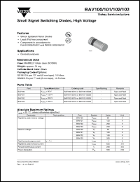 Click here to download BAV101-GS08 Datasheet