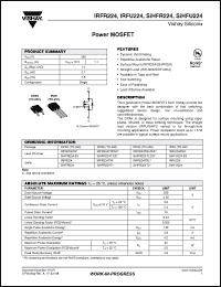 Click here to download IRFR224TRPBF Datasheet